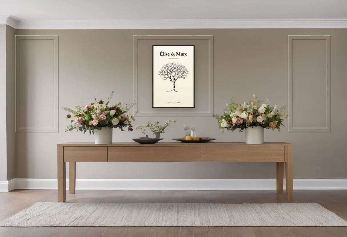 Affiche de l'arbre dans une salle à manger