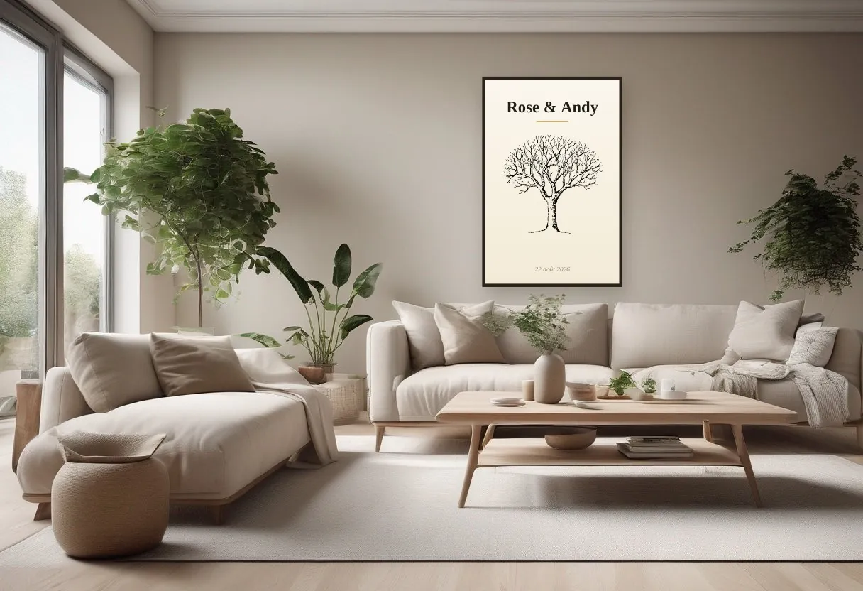 Affiche de l'arbre dans un salon